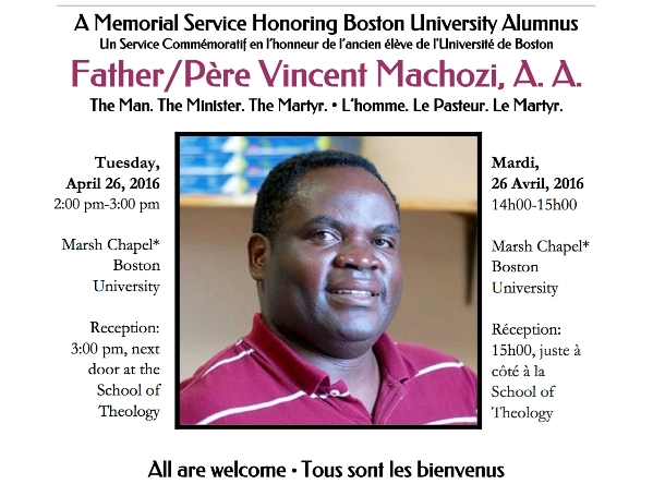 Father Vincent Machozi memorial flyer